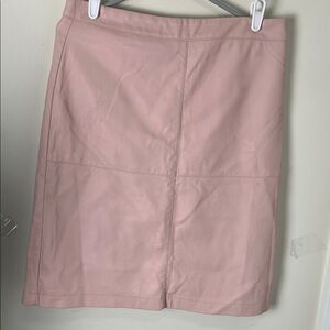 RW&CO. Blush Pink Pencil Faux Vegan Leather Skirt